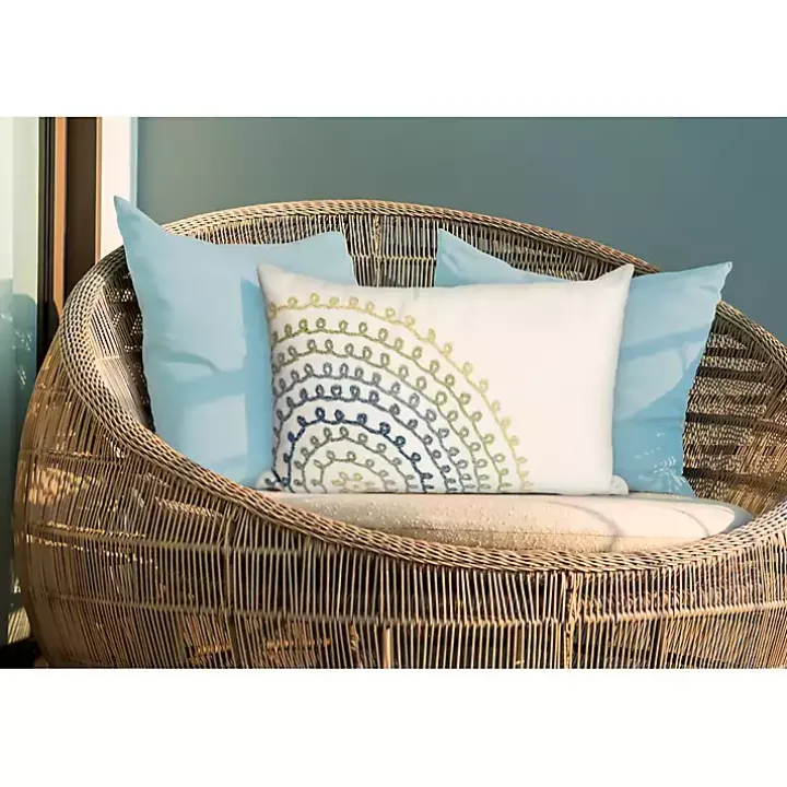 Earthy Ivory Lamontage Swirl Outdoor Throw Pillow