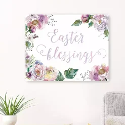 Easter Blessings Floral Canvas Art Print