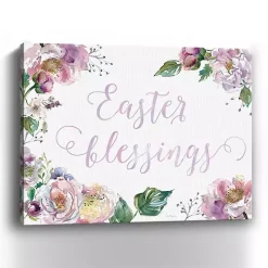 Easter Blessings Floral Canvas Art Print