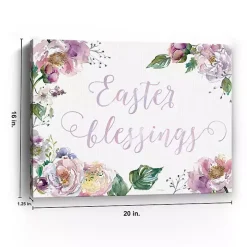 Easter Blessings Floral Canvas Art Print