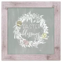 Easter Blessings Wreath Framed Art Print