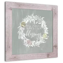 Easter Blessings Wreath Framed Art Print