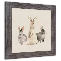 Easter Bunny Trio Framed Art Print