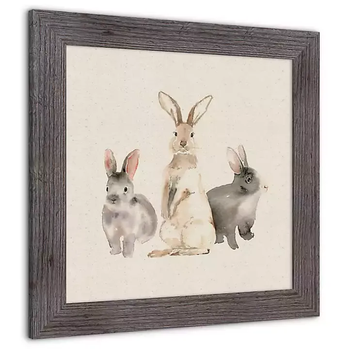 Easter Bunny Trio Framed Art Print