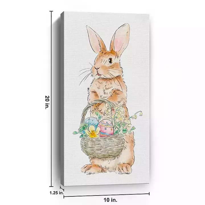 Easter Bunny's Basket Canvas Art Print