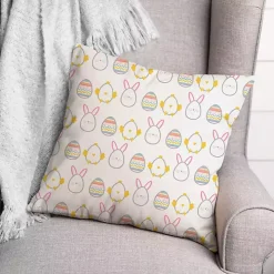 Easter Egg Icons Outdoor Pillow