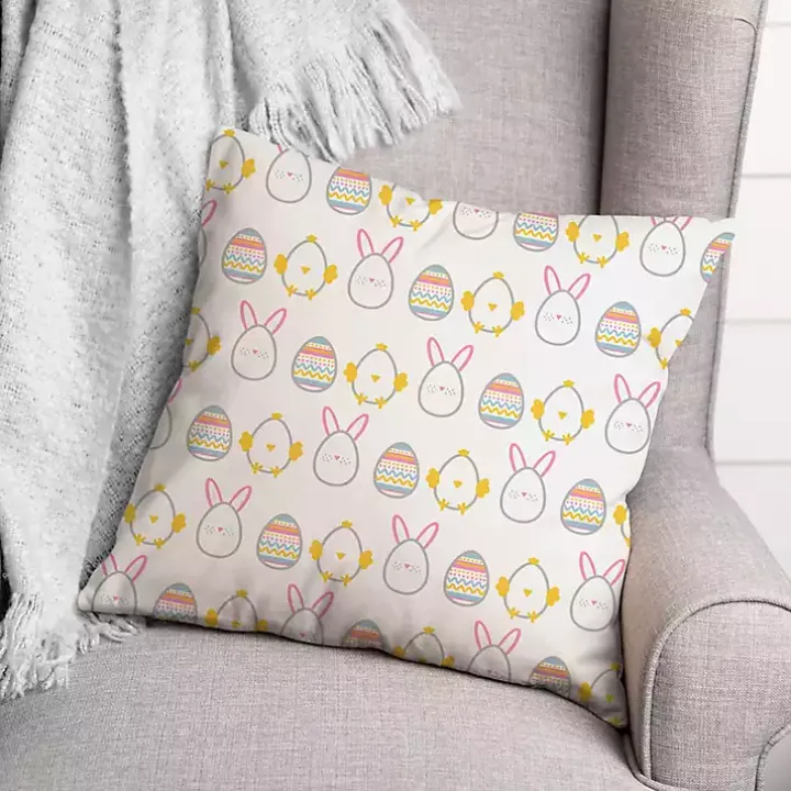 Easter Egg Icons Outdoor Pillow