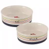 Eat & Drink Large Striped Pet Bowls, Set of 2
