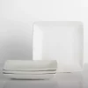 Ecru Square Simple Things Salad Plates, Set of 4