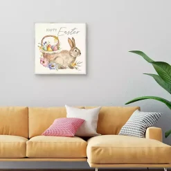 Eggs In Spring Basket Easter Canvas Wall Art