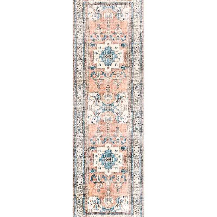 Eleanor Distressed Medallion Washable Runner
