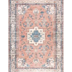 Eleanor Medallion Washable Area Rug, 4x6
