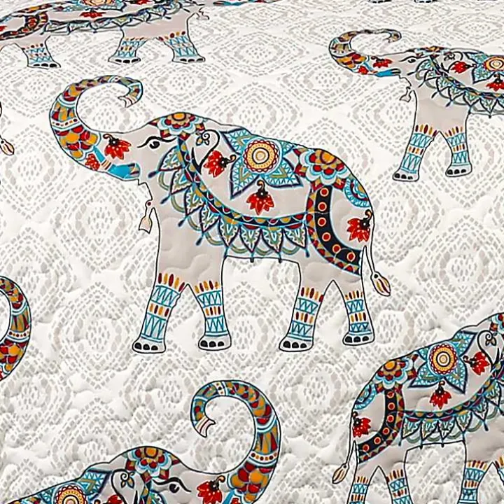 Elephant Sherpa Throw Blanket
