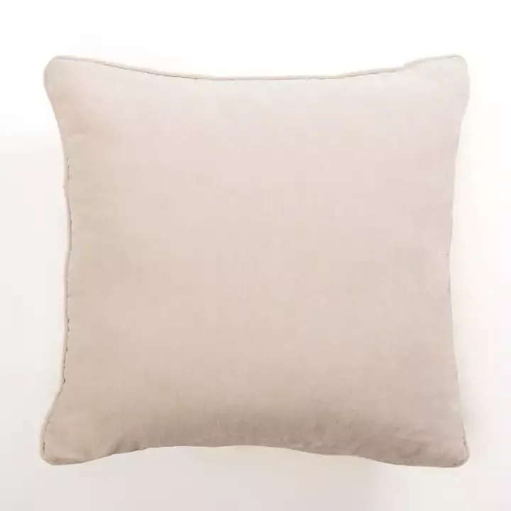 Embroidered Dogs Chenille Pillow