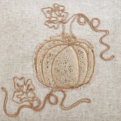 Embroidered Glitter Pumpkin Table Runner