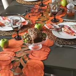 Embroidered Pumpkins Table Runner