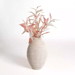 Emelia Ivory Textured Floor Vase, 18 in.