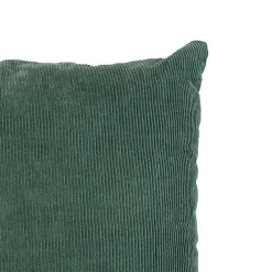 Emerald Velvet Corduroy Throw Pillow