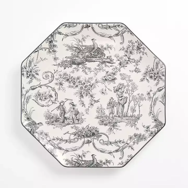 Emery Black Toile Dinner Plate