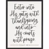 Enter His Gates Framed Wall Plaque