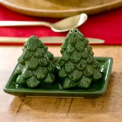Evergreen Shaped 3-pc. Salt and Pepper Shaker Set