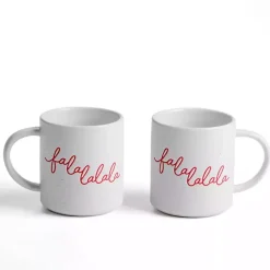 Fa La La Mugs, Set of 2