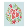 Fa La La Wreath Canvas Art Print