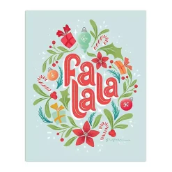 Fa La La Wreath Canvas Art Print