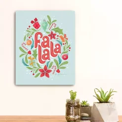 Fa La La Wreath Canvas Art Print