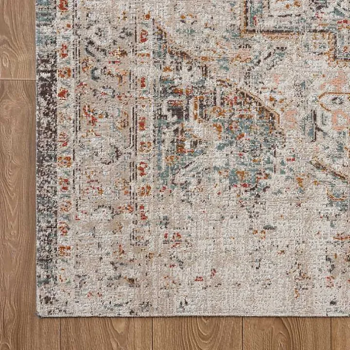 Faded Turkish Indoor/Outdoor Area Rug, 7x9