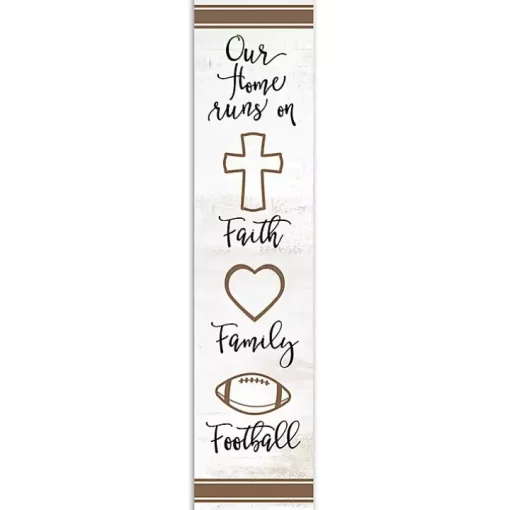 Faith Family Football Porch Board