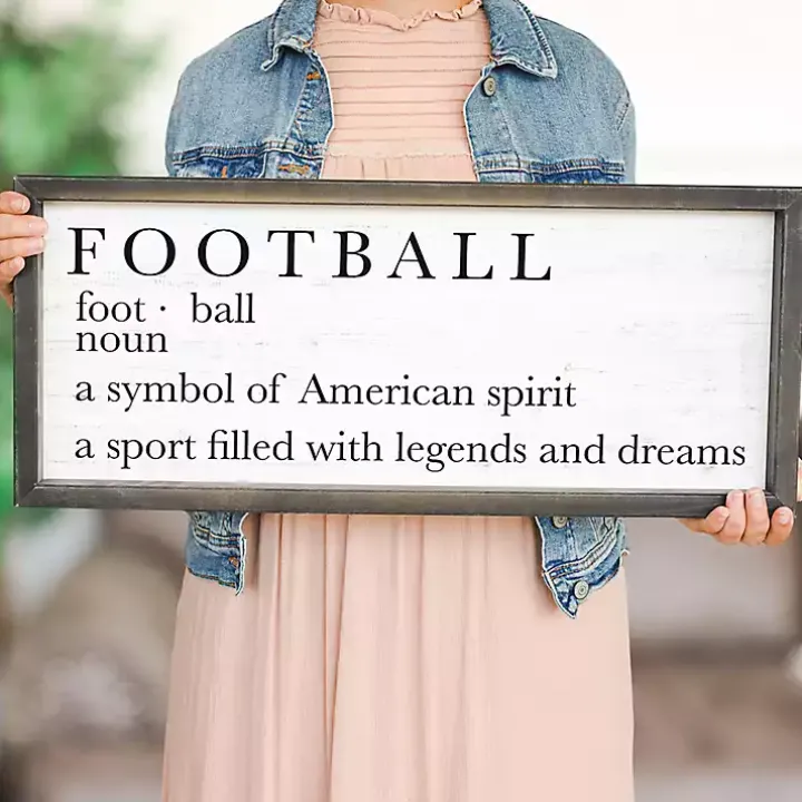 Fall Football Framed Wall Plaque