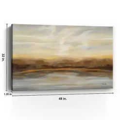 Fall Lake Sunset Canvas Art Print, 48x32 in.