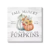 Fall Market Pumpkins Canvas Wall Plaque