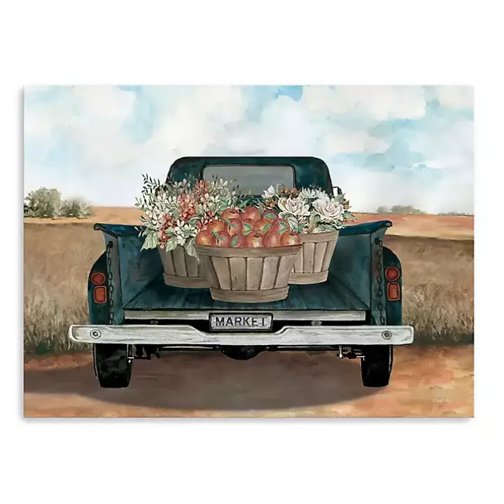 Fall Market Truck Canvas Art Print, 24x18 in.