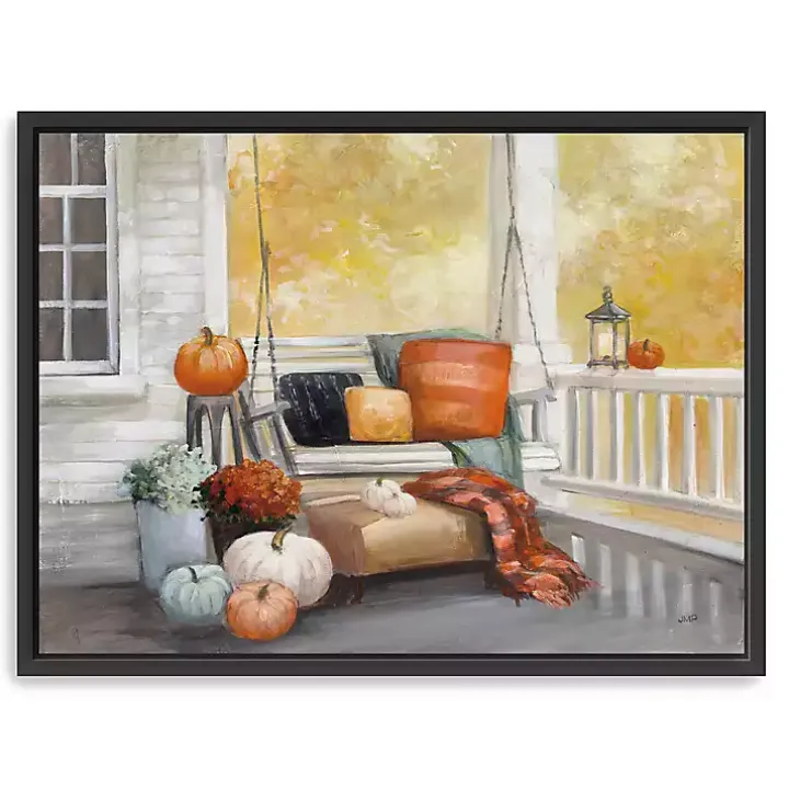 Fall Porch Swing Canvas Wall Art