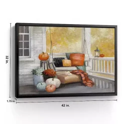 Fall Porch Swing Canvas Wall Art