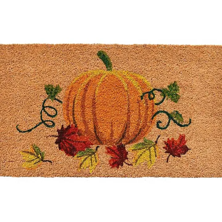 Fall Pumpkin Coir Doormat