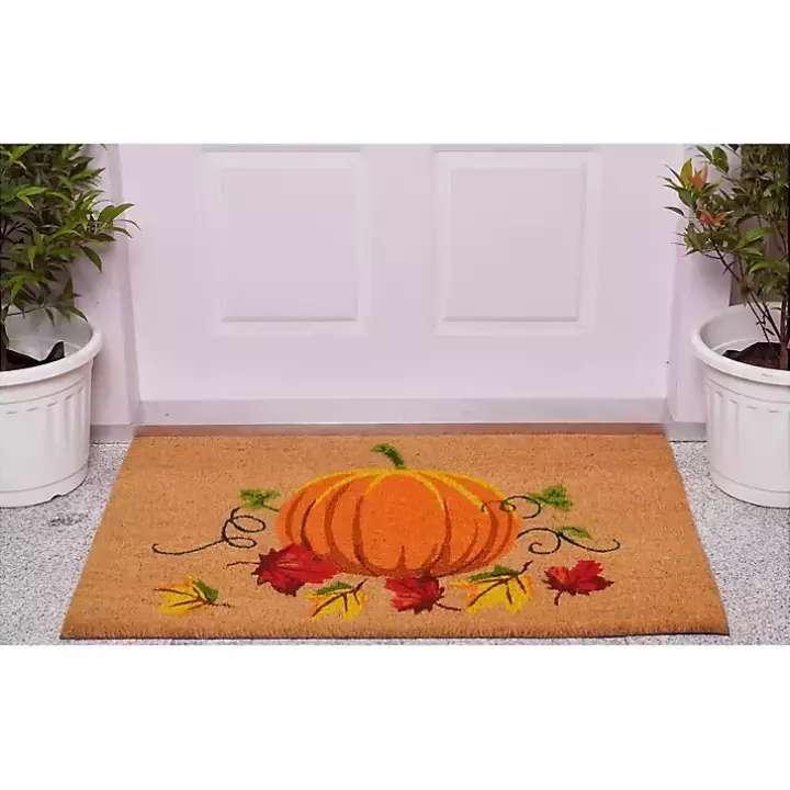 Fall Pumpkin Coir Doormat