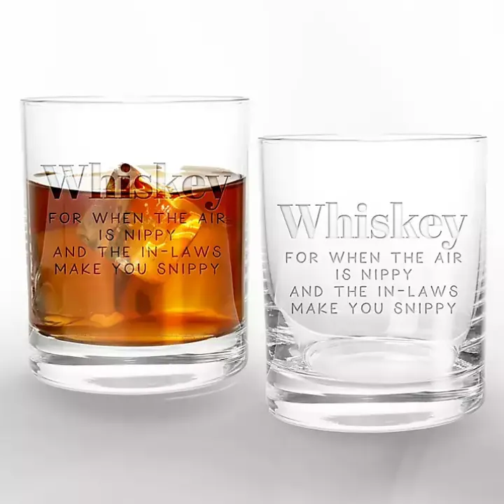 Fall Sentiment Whiskey Glasses, Set of 2