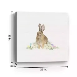 Farmhouse Easter Bunny Canvas Art Print
