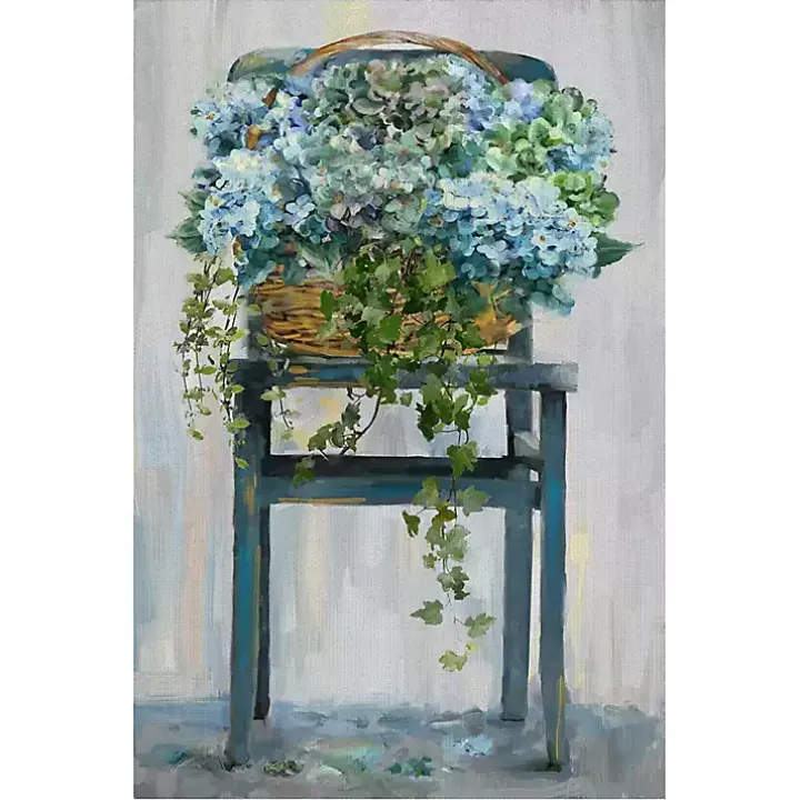 Farmhouse Hydrangeas Canvas Art Print