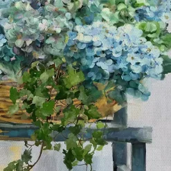 Farmhouse Hydrangeas Canvas Art Print