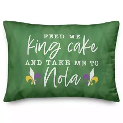 Feed Me King Cake Lumbar Pillow