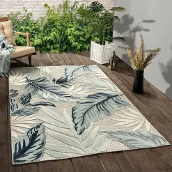 Ferns and Palms Indoor/Outdoor Area Rug, 5x7