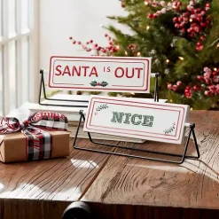 Festive Reversible 2-pc. Christmas Sign Set