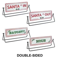 Festive Reversible 2-pc. Christmas Sign Set