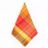 Fire Orange Plaid Harvest Napkins, Set of 4