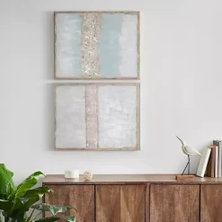 Flatland Glitter Canvas Art Prints, Set of 2