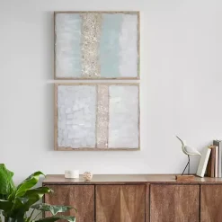 Flatland Glitter Canvas Art Prints, Set of 2